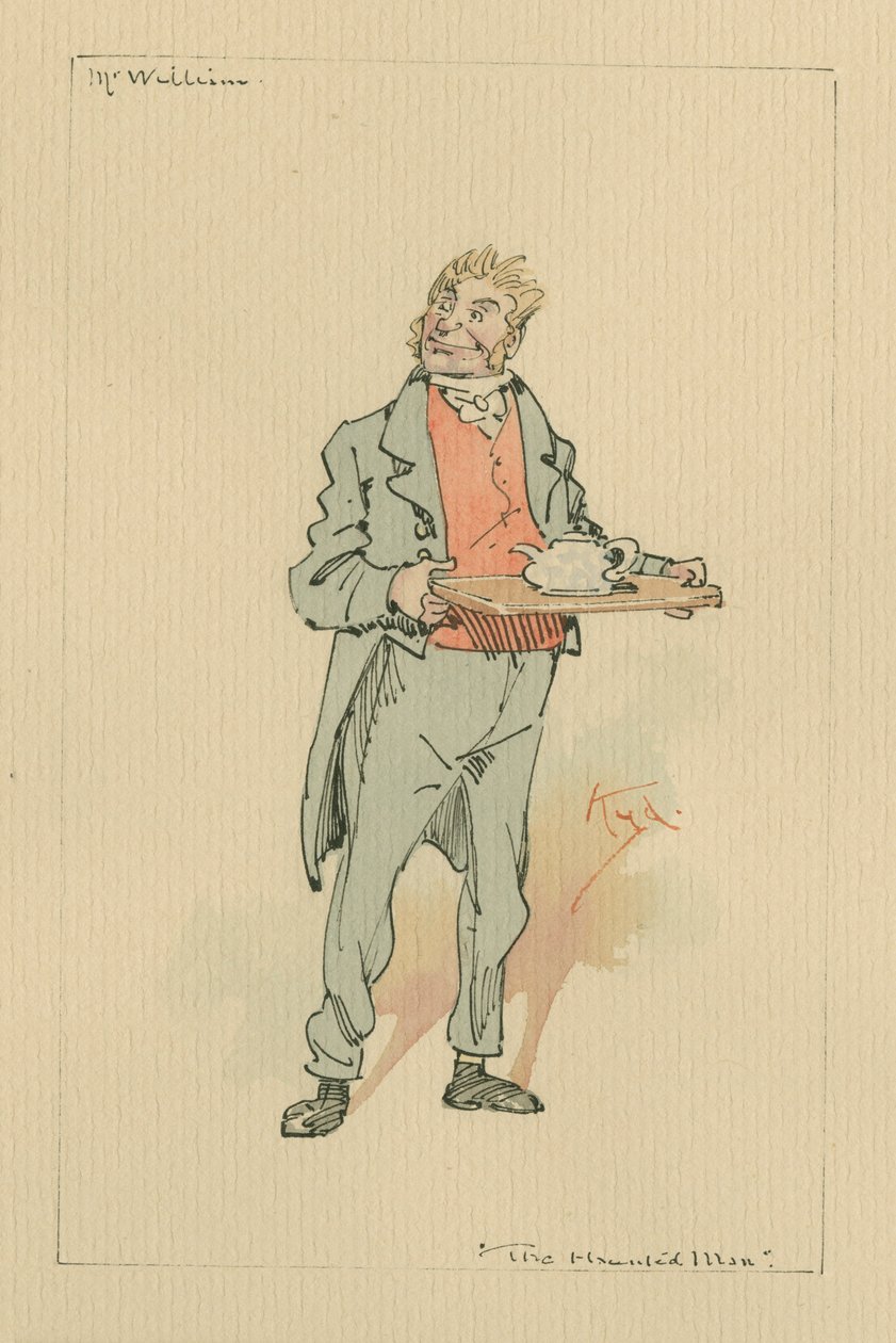 Mr William – A kísértetember és a szellem alkuja, 1920-as évek (toll és tinta WC-vel a papíron) alkotó: Joseph Clayton Clarke