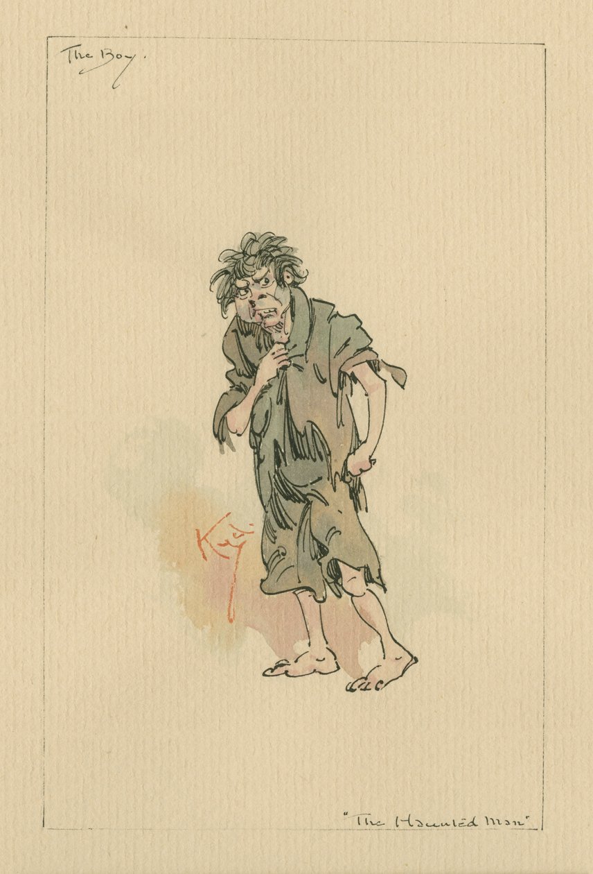 A fiú – A kísértetember és a szellem alkuja, 1920-as évek (toll és tinta WC-vel papíron) alkotó: Joseph Clayton Clarke