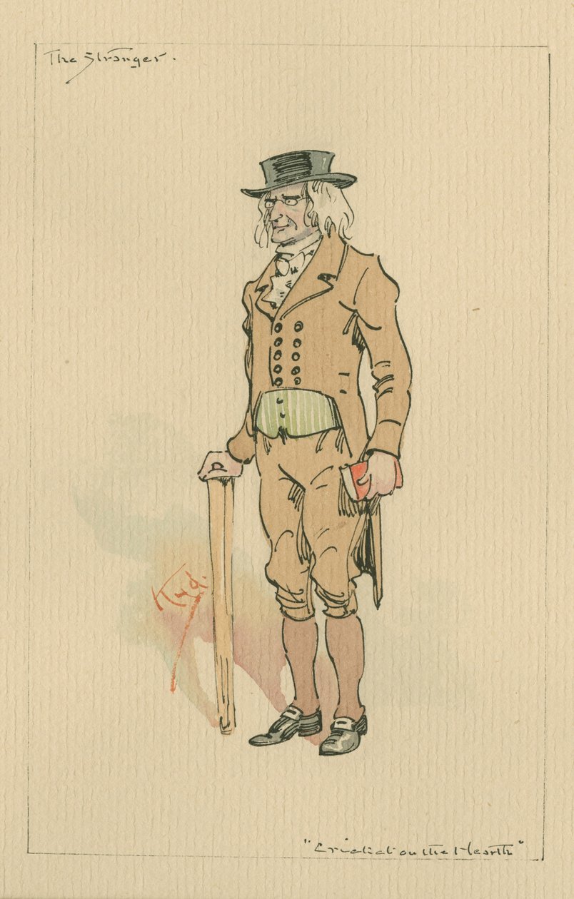 Az idegen, vagy Edward Plummer – A tücsök a kandallóban, 1920-as évek (toll és tinta WC-vel a papíron) alkotó: Joseph Clayton Clarke