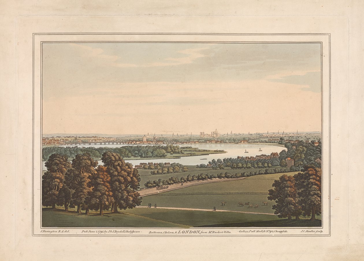 Battersea, Chelsea és London Mr. Rucker villájából alkotó: Joseph Constantine Stadler