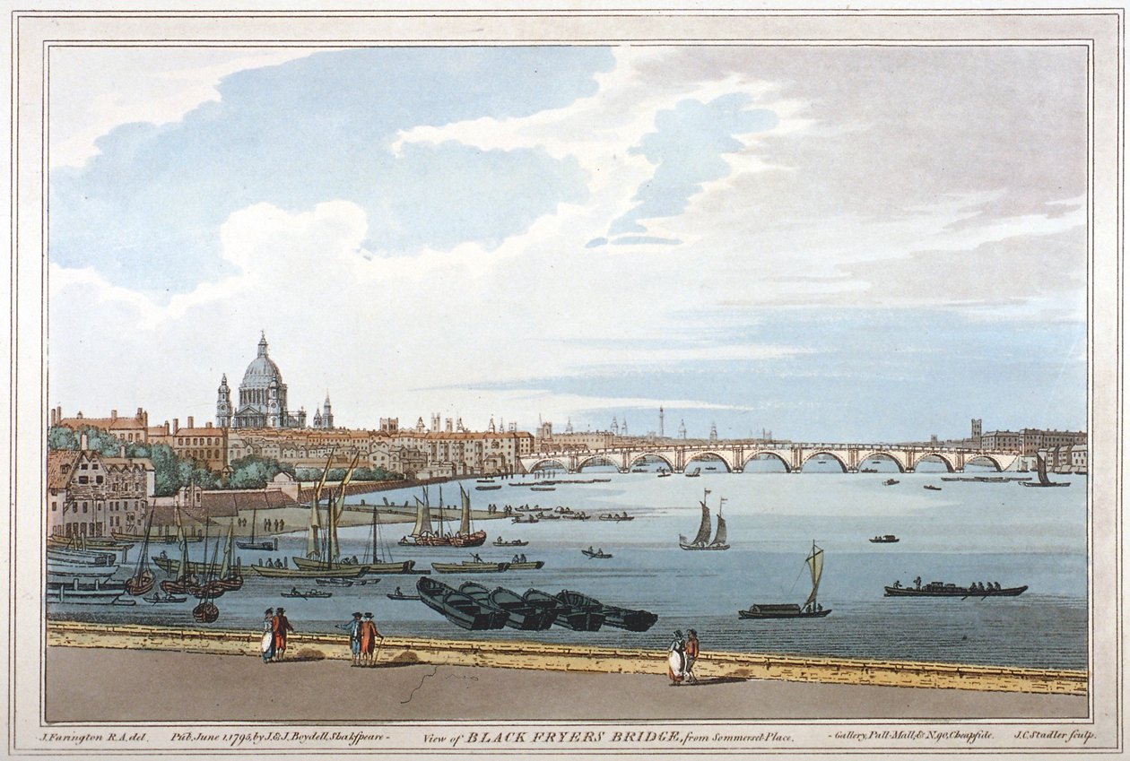 Blackfriars Bridge, London, 1795 alkotó: Joseph Constantine Stadler