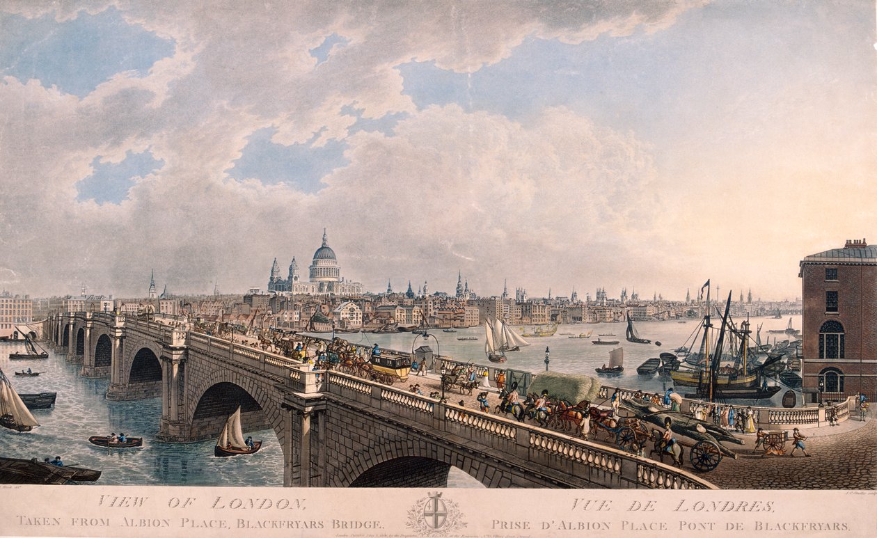 London City délről, 1802 alkotó: Joseph Constantine Stadler