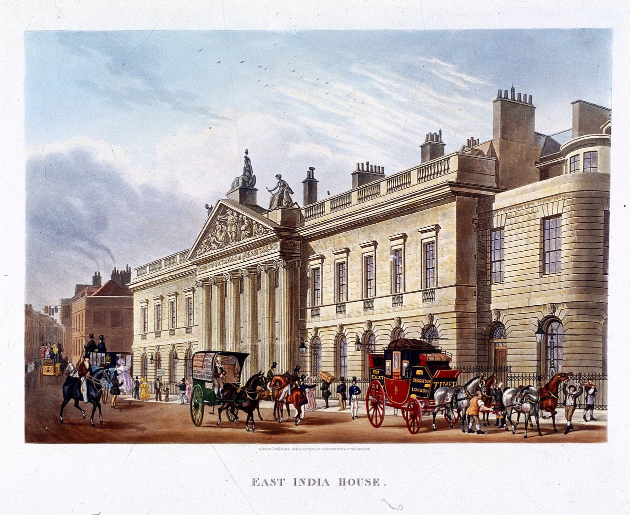 East India House, London, 1836 alkotó: Joseph Constantine Stadler