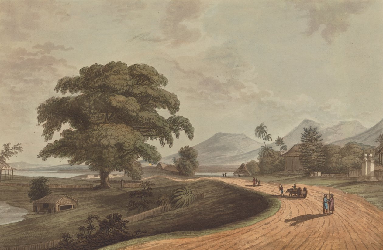 Fort Marlborough Old Bencoolenből, Szumátrából, 1799 alkotó: Joseph Constantine Stadler