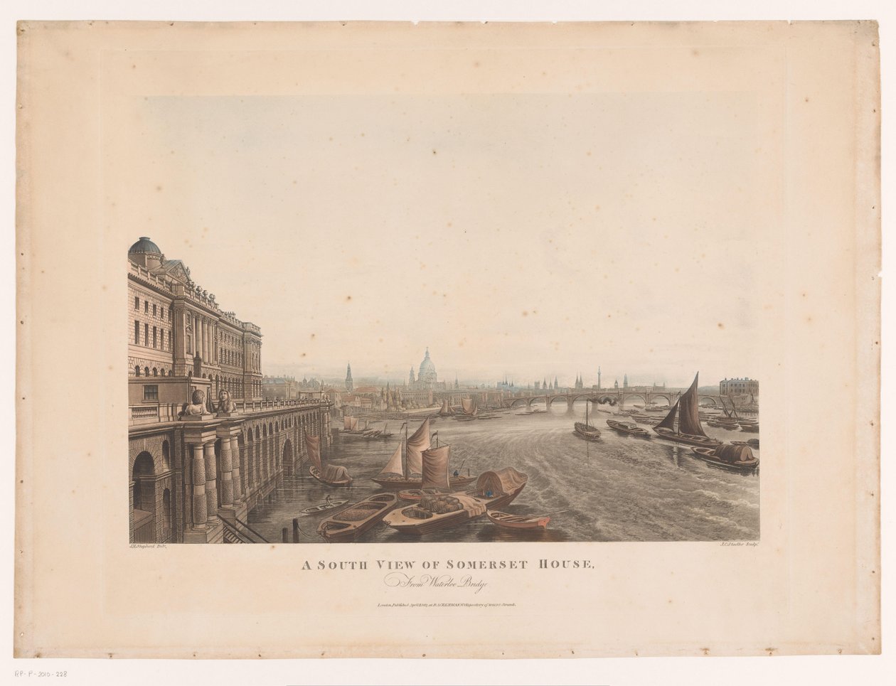 Kilátás a Somerset-házra és a Temzére délről A Somerset House déli képe a Waterloo hídról (cím az objektumon) alkotó: Joseph Constantine Stadler