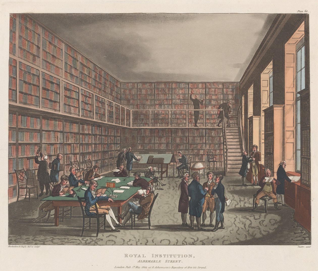 Királyi Intézet, Albemarle Street, 1809. május 1., 1809. május 1. alkotó: Joseph Constantine Stadler