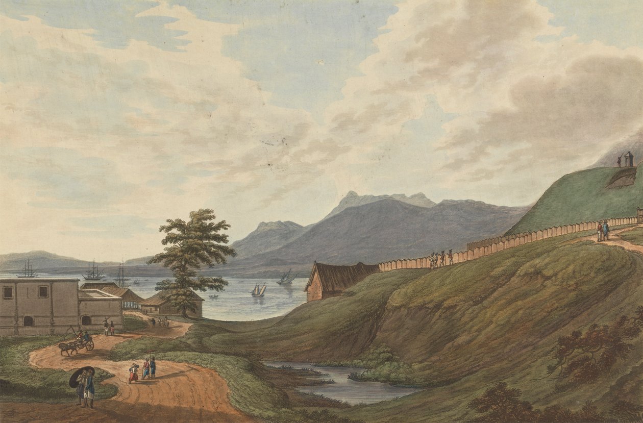 Spongy Lampu Hills Fort Marlborough, Bengkulu, Sumatera, 1799 alkotó: Joseph Constantine Stadler