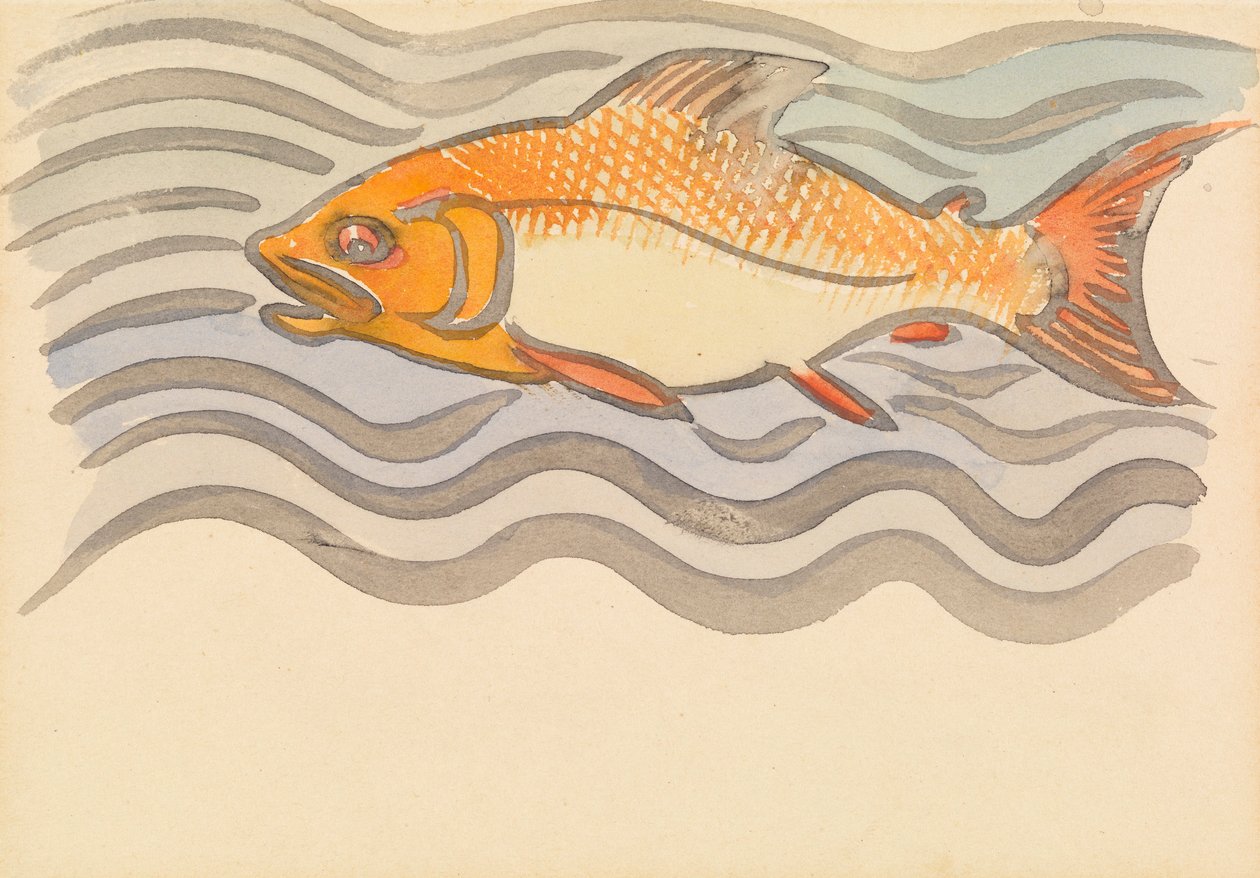 Fish (watercolor on paper) alkotó: Joseph Crawhall
