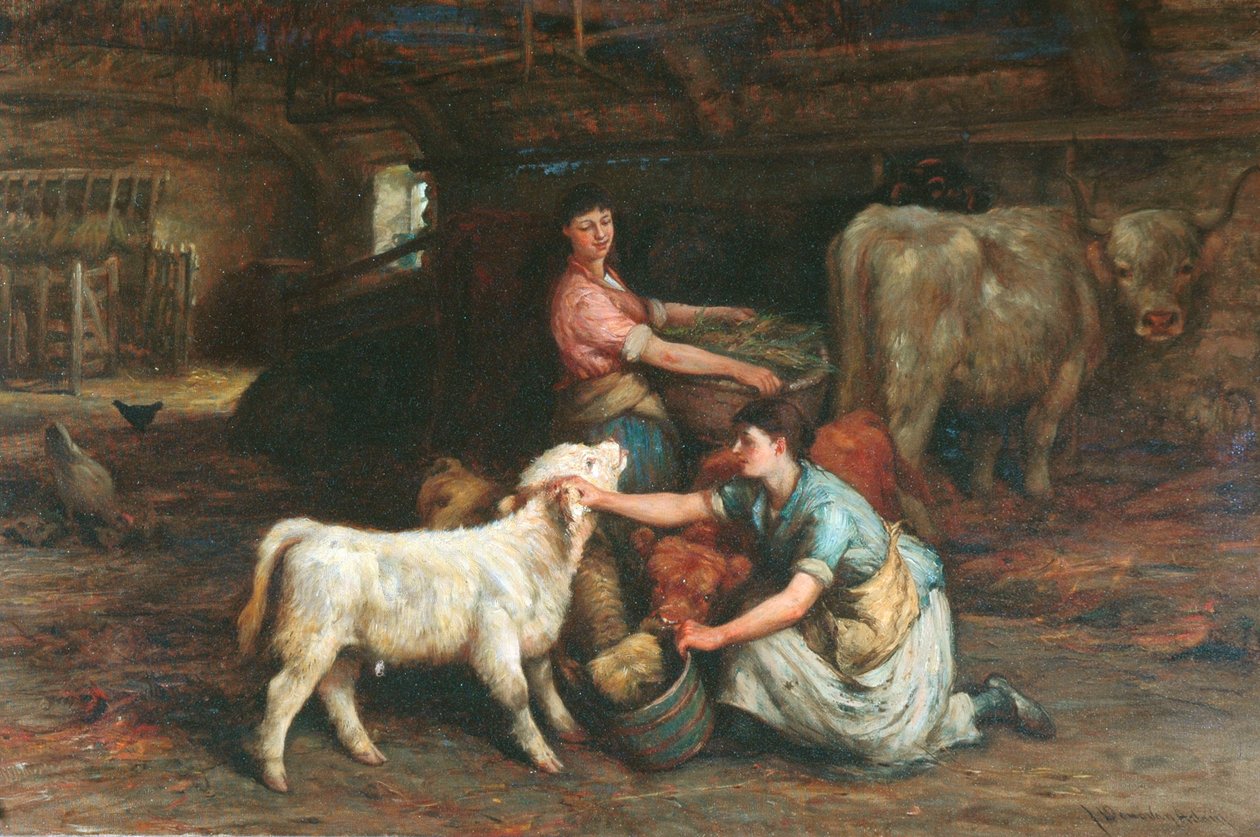 A borjak etetése alkotó: Joseph Denovan Adam