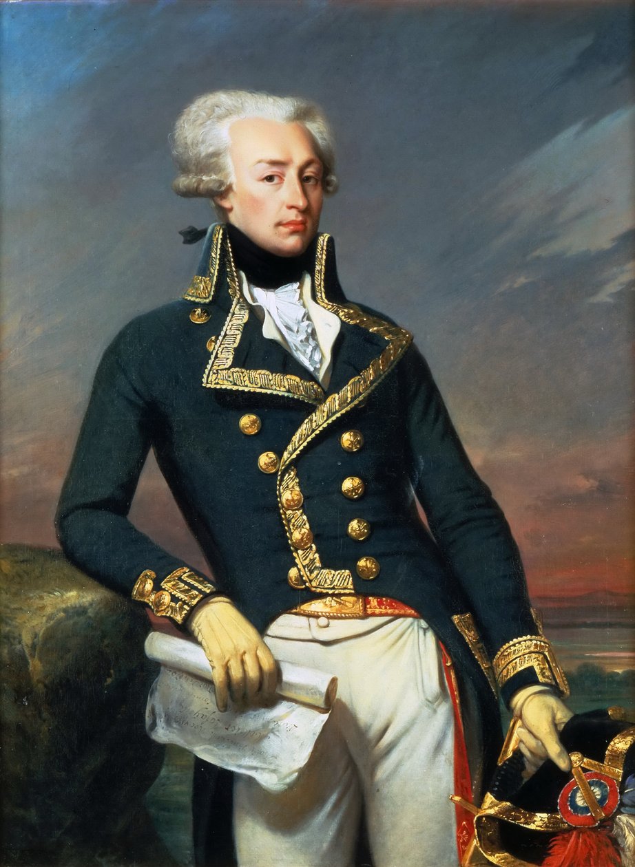Gilbert Motier, De La Fayette márki portréja 1757-1834 altábornagyként, 1791 alkotó: Joseph Desire Court