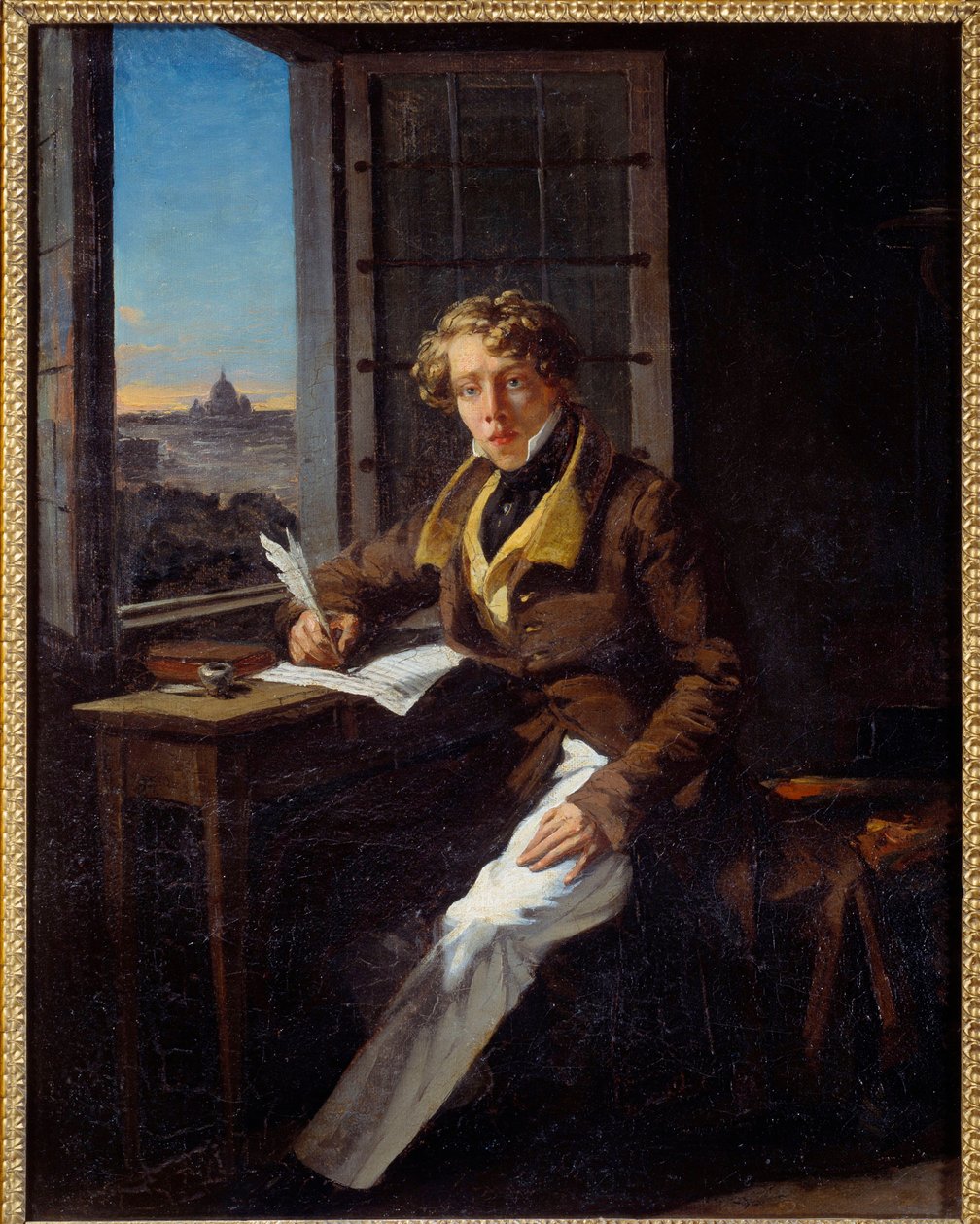 Victor Rifus (1798-1838) zeneszerző portréja Joseph Court festménye (1797-1865) 1822 V. 0,46x0,37 m Rouen, musee des Beaux Arts alkotó: Joseph Desire Court
