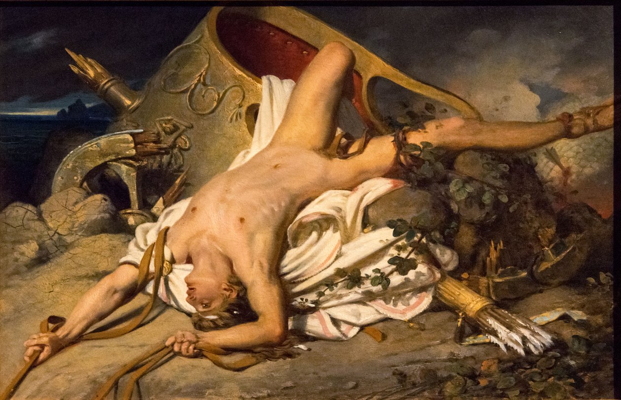 Hippolytus halála, 1825. alkotó: Joseph Desire Court