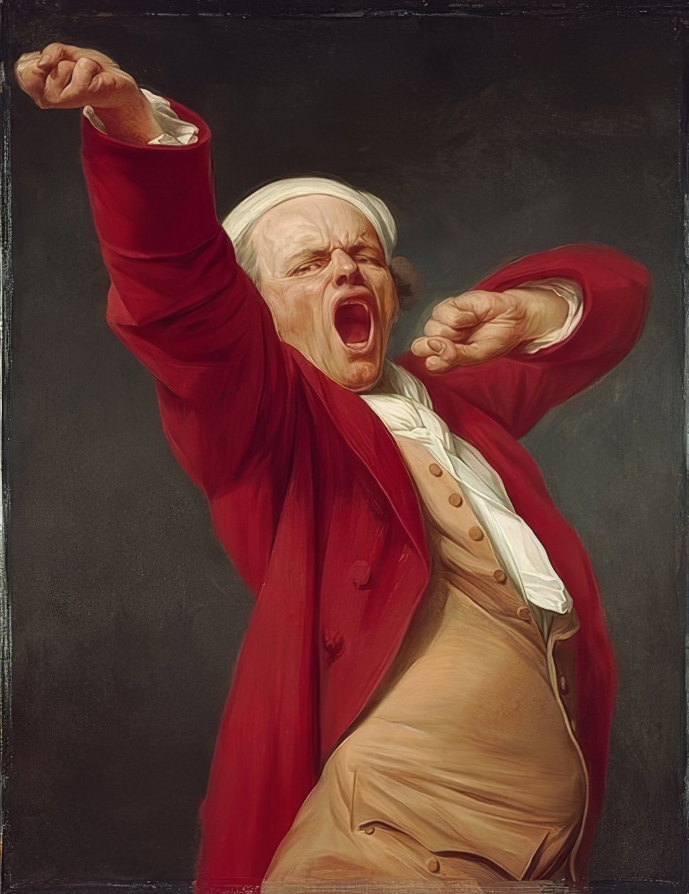 Önarckép, ásítás. 1783 alkotó: Joseph Ducreux