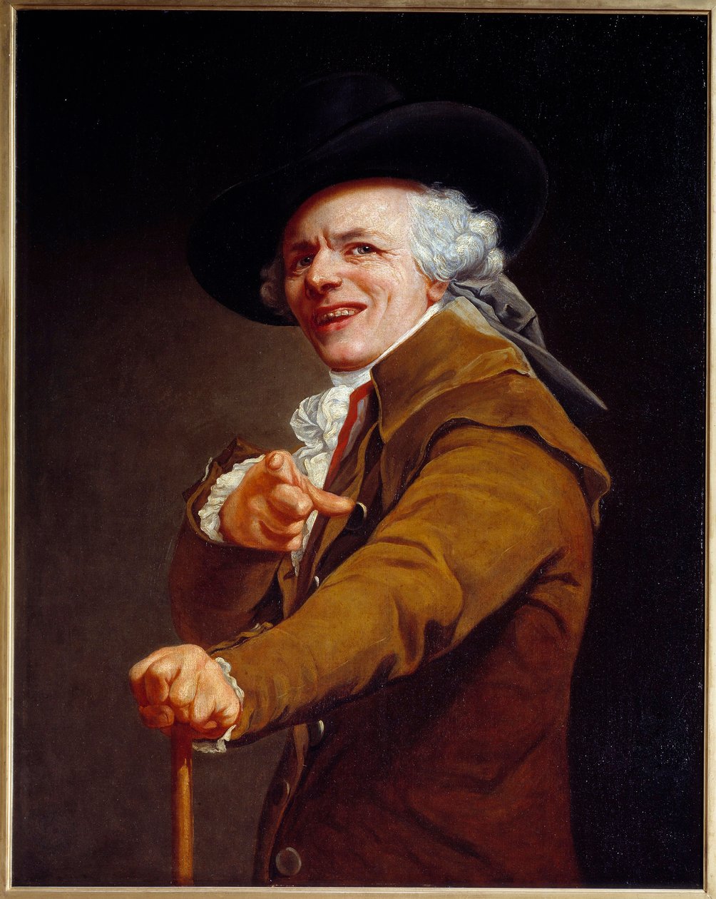 A művész önarcképe a gúnyos vonásaiban Joseph Ducreux (1735-1802) festménye 1802 V. 0,91x0,72 m - A művész önarcképe gúnyos arccal. Joseph Ducreux (1735-1802) festménye 1802. 0,91 x 0,72 m. Louvre Múzeum, Párizs alkotó: Joseph Ducreux