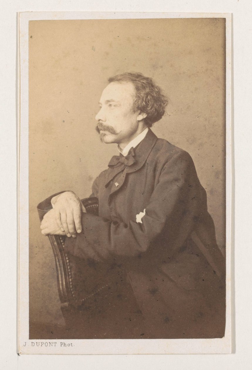 Portré van de schilder Eugène François de Block, félalakos Az antwerpeni iskola. Portrék életrajzok névjegykártyák. Dupont gyűjtemény (sorozat címe) alkotó: Joseph Dupont