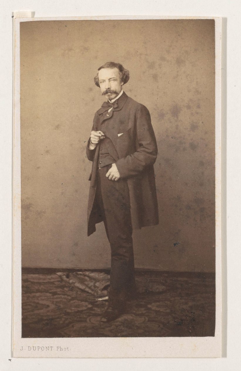 Portret van de schilder Eugène François de Block, ten voeten uit Az antwerpeni iskola. Portrék életrajzok névjegykártyák. Dupont gyűjtemény (sorozat címe) alkotó: Joseph Dupont
