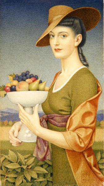 Egy tál gyümölcs alkotó: Joseph Edward Southall