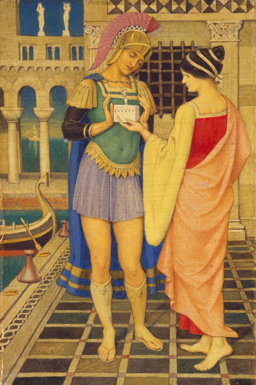 Egy római gladiátor és hölgye alkotó: Joseph Edward Southall