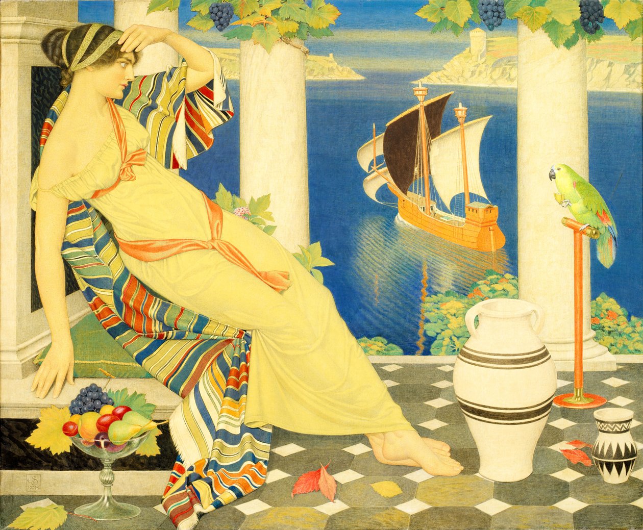 Ariadne Naxosban alkotó: Joseph Edward Southall