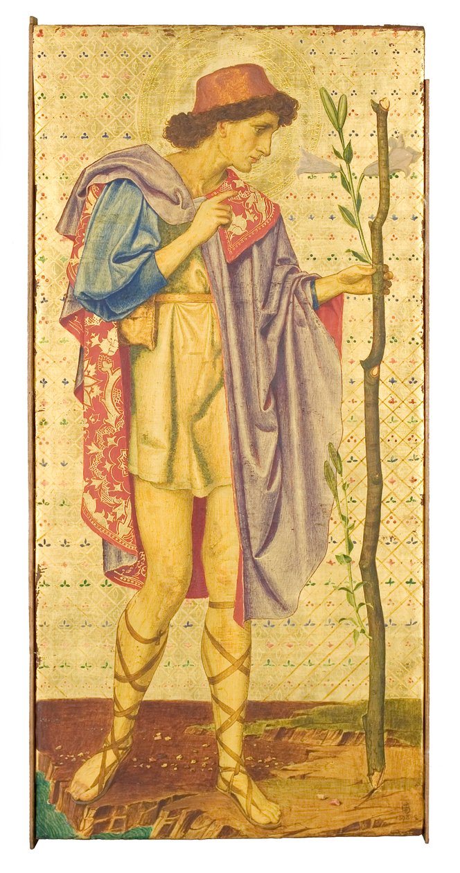Crystofore, 1898-99 (vegyes médiában szerszámozott aranylap-panelen) (a 342697 részlete) alkotó: Joseph Edward Southall