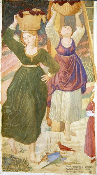 Részlet Noé részegségéből, Benozzo Gozzoli után alkotó: Joseph Edward Southall