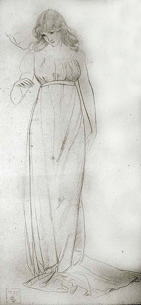 Egy lenéző lány ábratanulmánya alkotó: Joseph Edward Southall