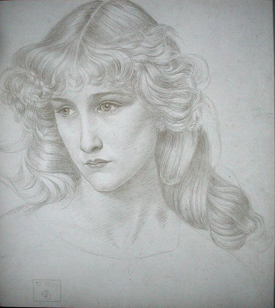 Egy lány feje alkotó: Joseph Edward Southall