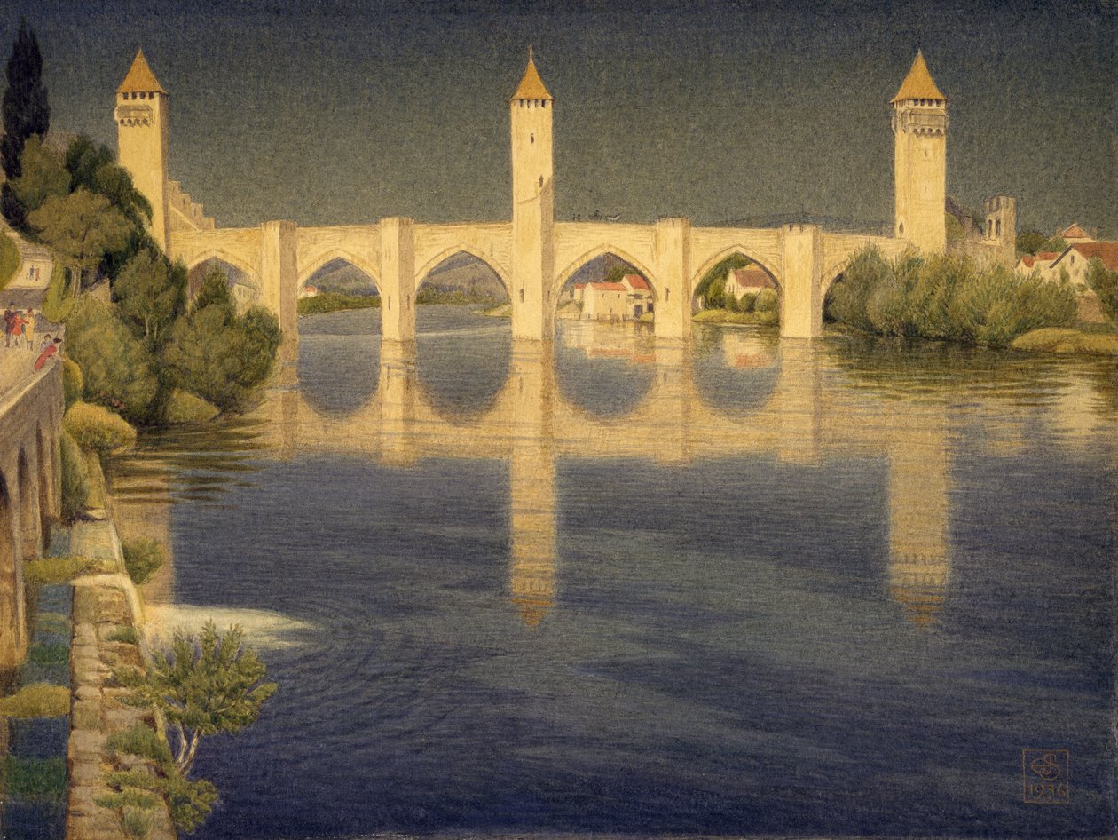 Pont Valentre, Cahors, South Side alkotó: Joseph Edward Southall
