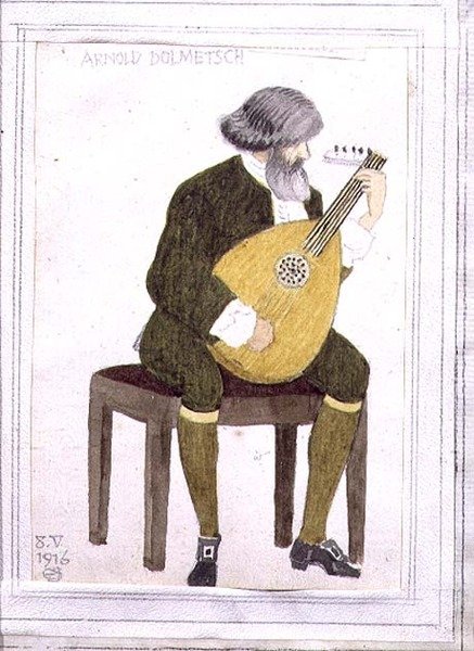 Arnold Dolmetsch portréja alkotó: Joseph Edward Southall