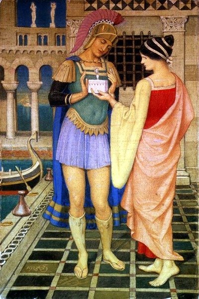 A koporsó bemutatása alkotó: Joseph Edward Southall