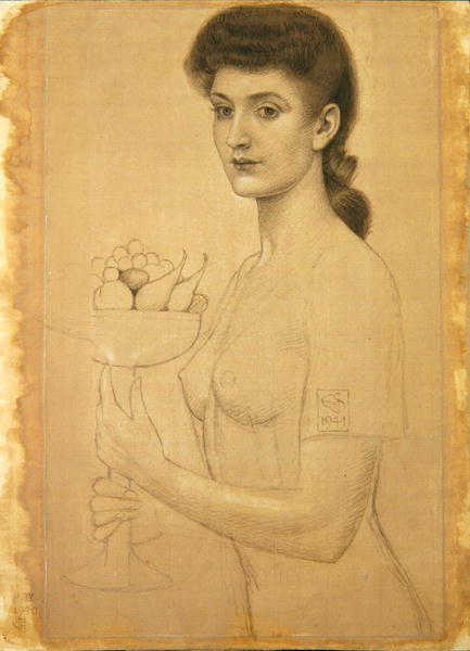 Tanulmány egy tál gyümölcshöz alkotó: Joseph Edward Southall