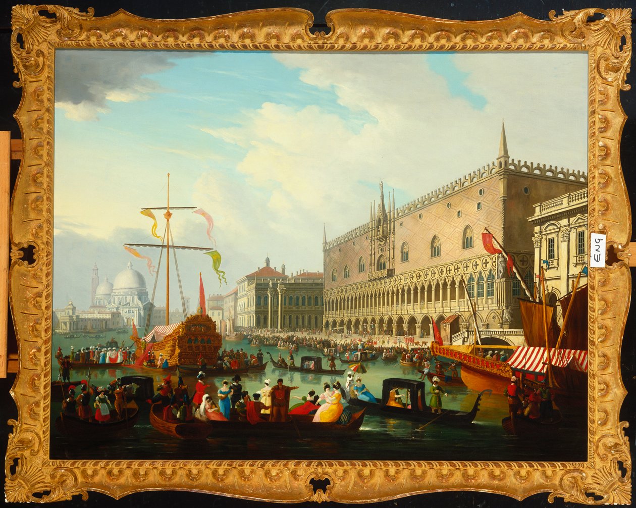 A velencei Bacino di San Marco a karnevállal alkotó: Joseph F. Ellis