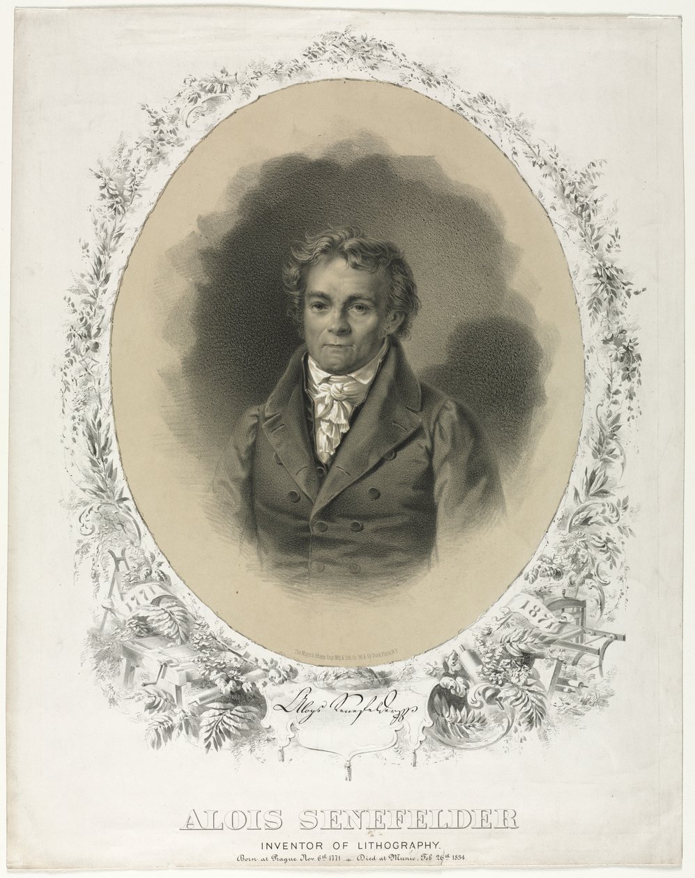 Alois Senefelder alkotó: Joseph F. Knapp