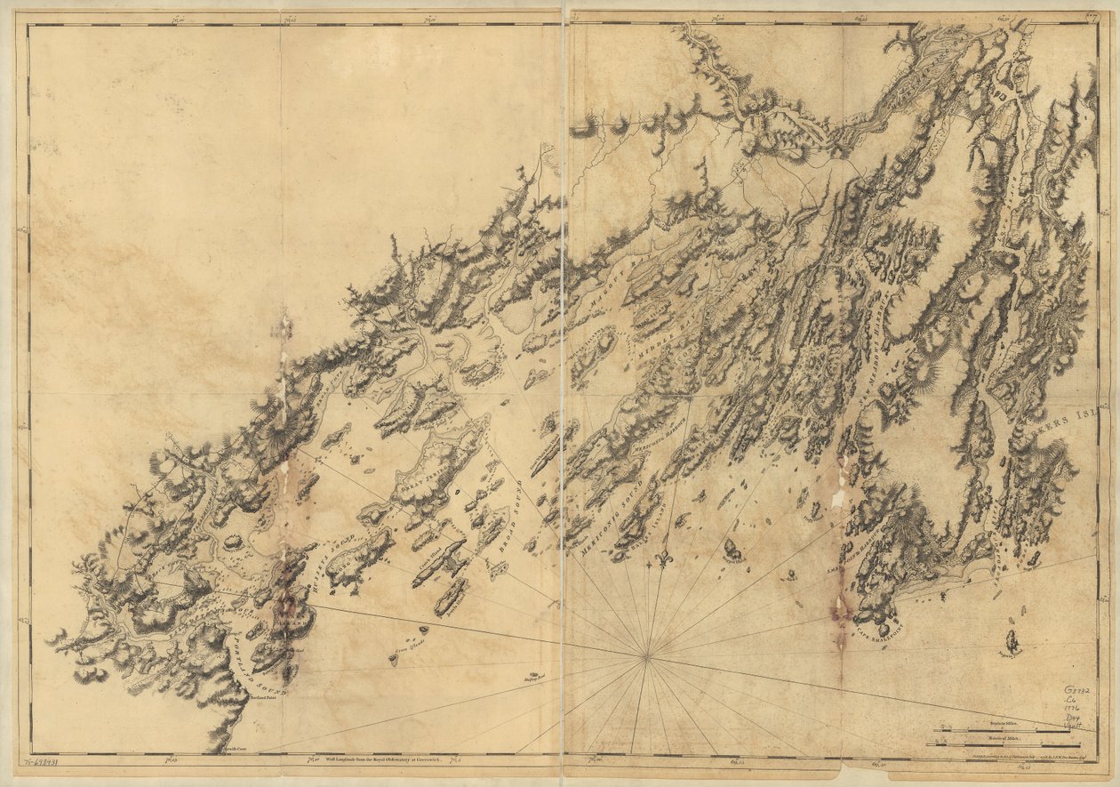 Maine partja Salter Islandtől Portland Headig. alkotó: Joseph F. W. Des Barres