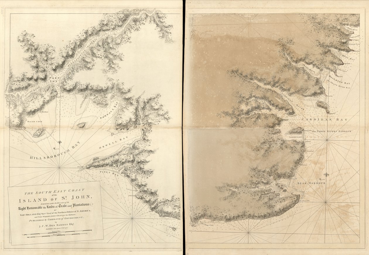 Az Atlantic Neptune a Nagy-Britannia Királyi Haditengerészete számára jelent meg, alkotó: Joseph F. W. Des Barres