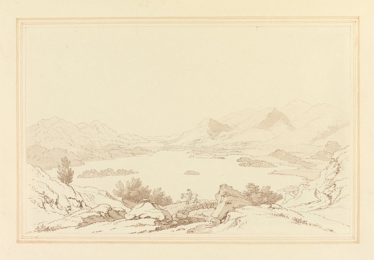 Általános kilátás a Derwent Water-tóról alkotó: Joseph Farington