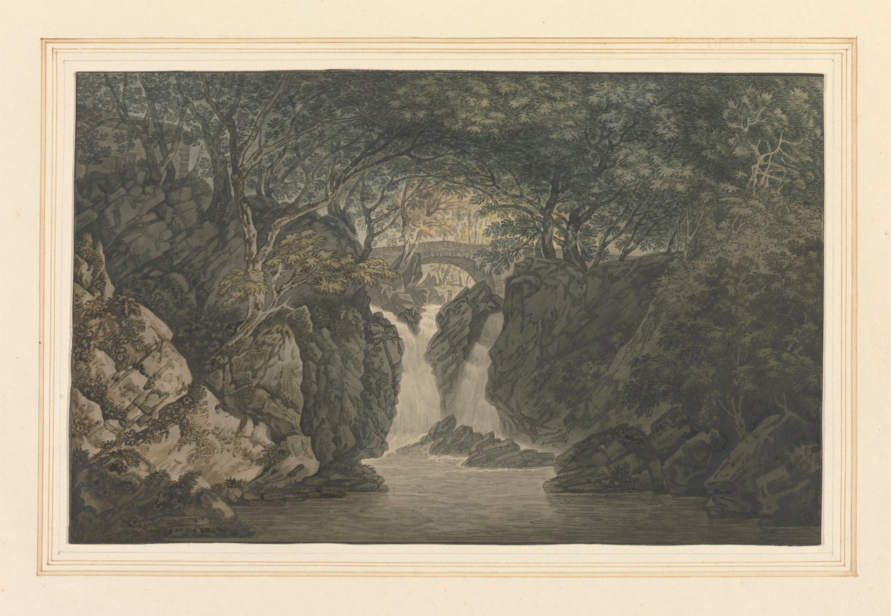Alsó vízesés Rydal alkotó: Joseph Farington