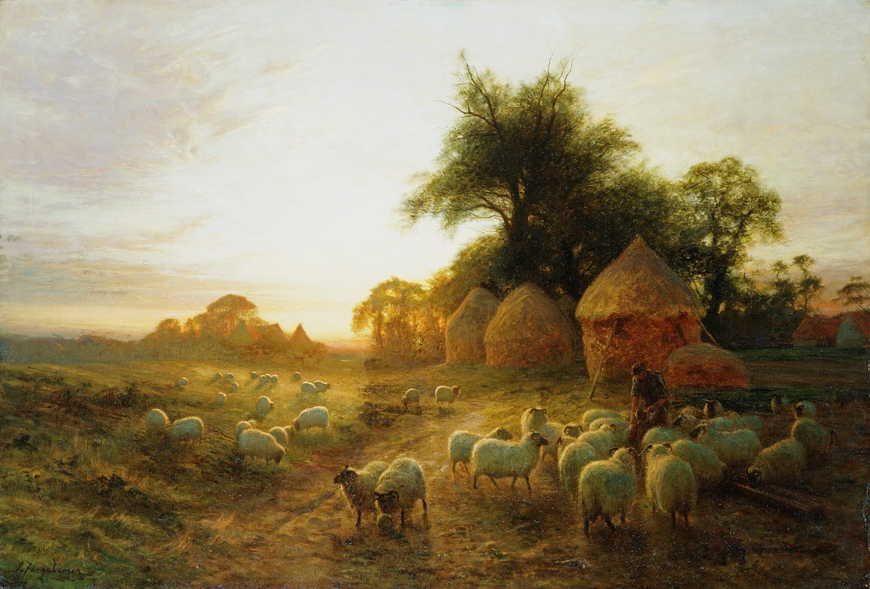 Yon Yellow Sunset Dying in the West (olaj, vászon) alkotó: Joseph Farquharson