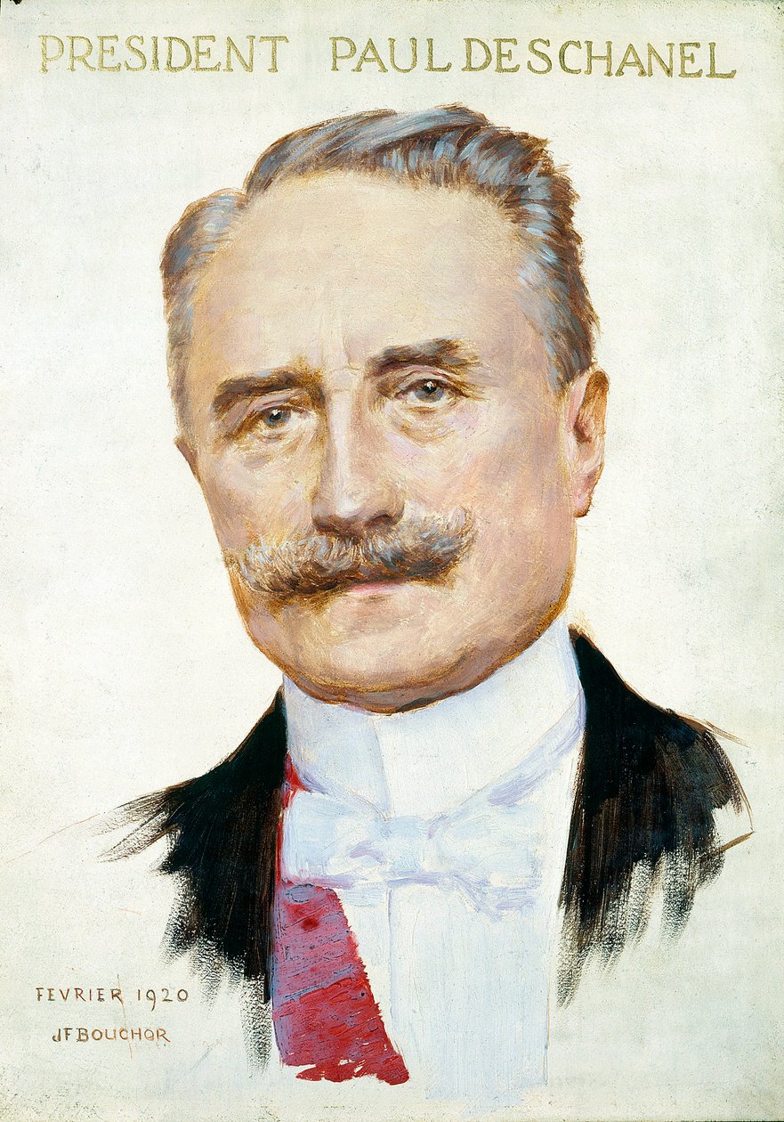 Paul Deschanel (1855-1922), köztársasági elnök portréja. Illusztráció: Joseph Felix Bouchor (1853-1937), 1920. február. Párizs. Musee Carnavalet. alkotó: Joseph Felix Bouchor