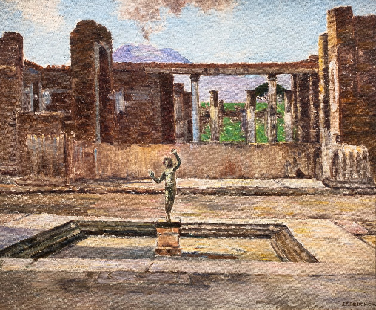 A pompeji faun háza (olaj, vászon) alkotó: Joseph Felix Bouchor