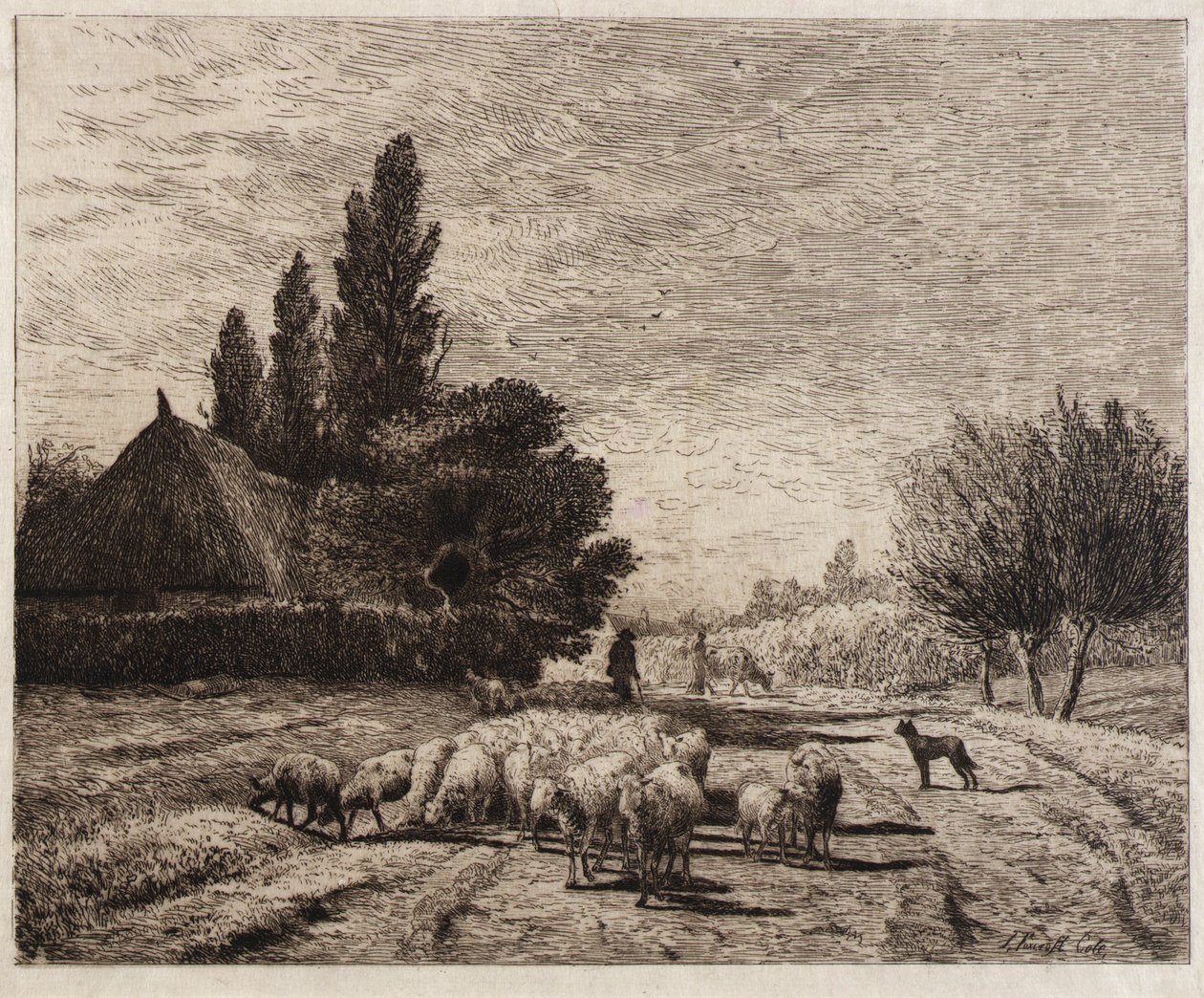 Village Street Franciaországban alkotó: Joseph Foxcroft Cole