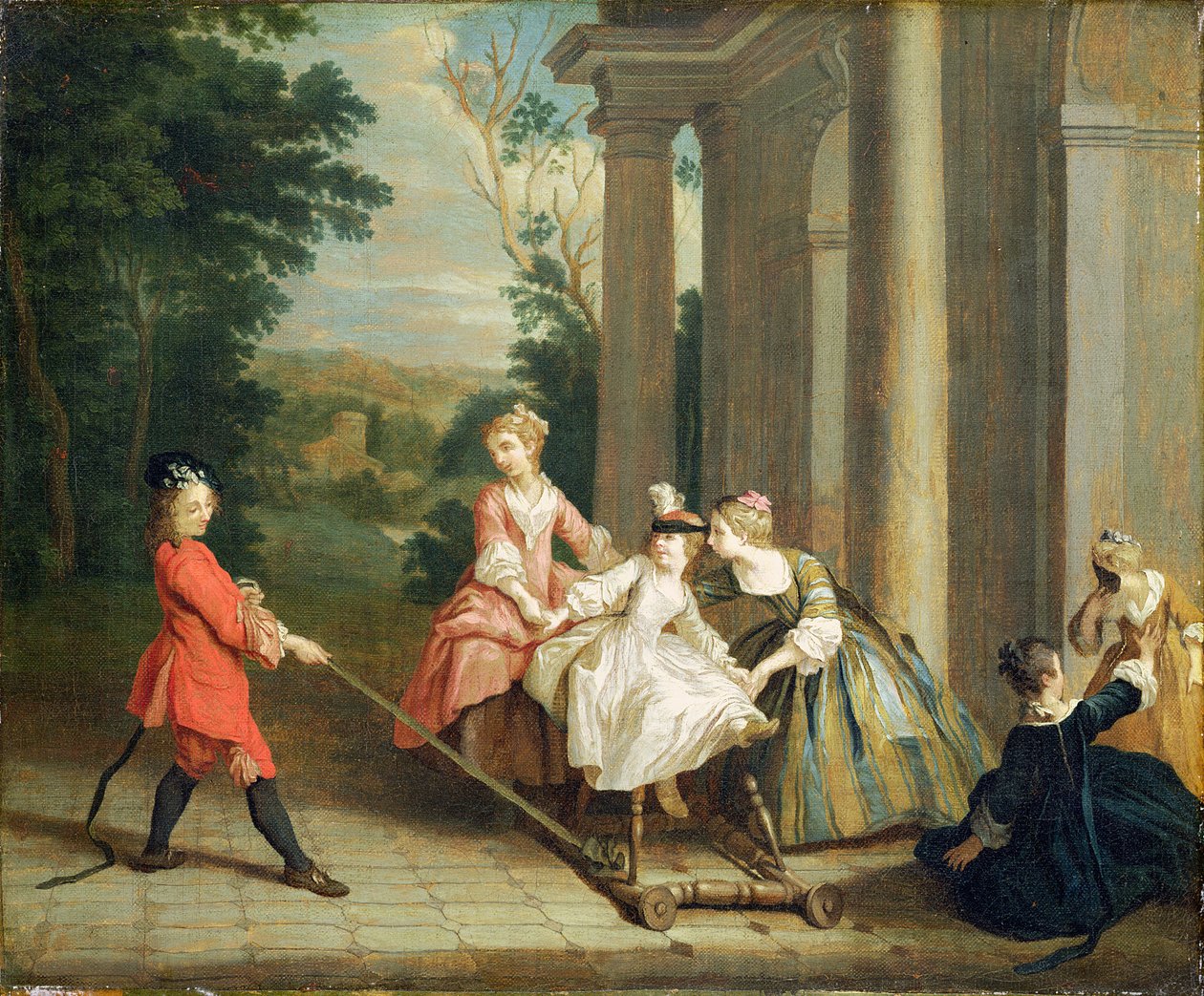 Hobbilóval játszó gyerekek, 1741-47 körül alkotó: Joseph Francis Nollekens