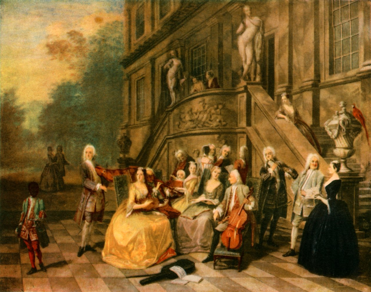 „Zenei buli a Wanstead House-ban”, 1740, 1942. alkotó: Joseph Frans Nollekens