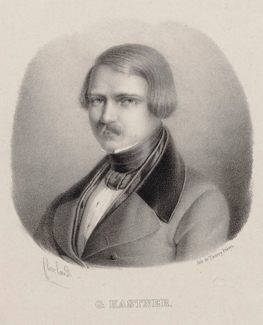 Jean-Georges Kastner zeneszerző portréja 1810-1867. alkotó: Joseph Frédéric Flaxland