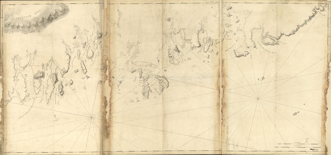 (Maine partvidéke Moose Cove-tól a Gouldsboro-öbölig. LOC 77692978 alkotó: Joseph Frederick Barres