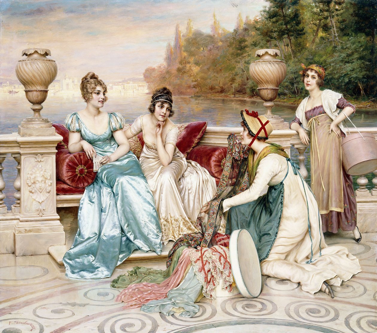 Válogatott selyem és szatén, alkotó: Joseph Frederick Charles Soulacroix