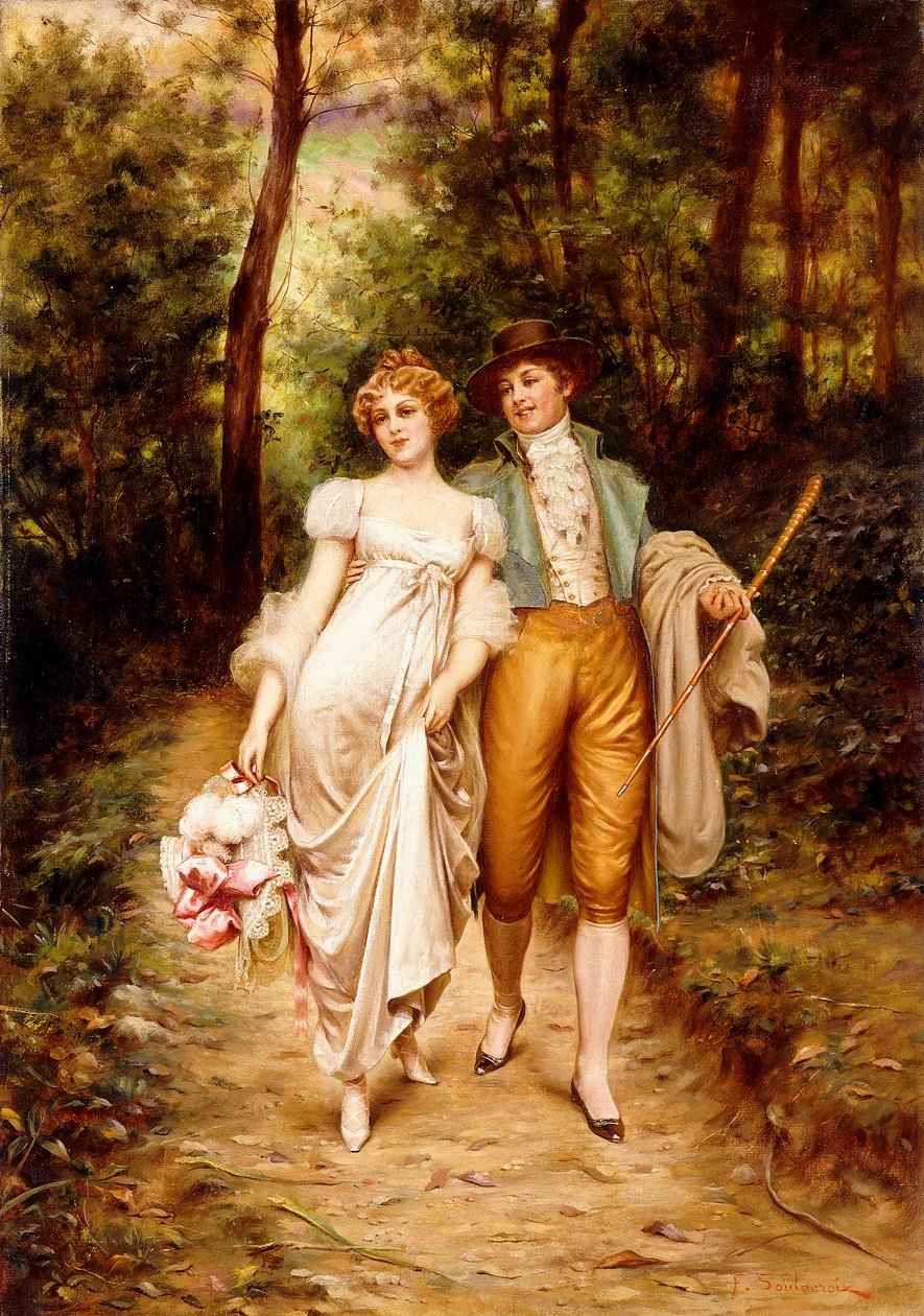 Udvarlás, alkotó: Joseph Frederick Charles Soulacroix