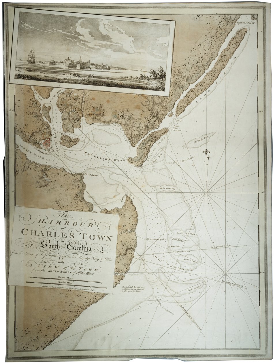 Charlestown [Charleston] kikötője Dél-Karolinában, 1780 alkotó: Joseph Frederick Wallet DesBarres