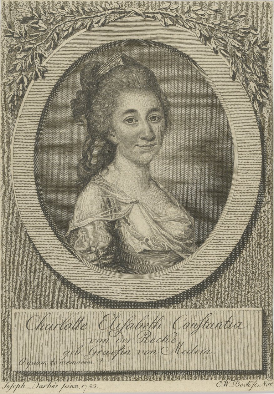 Elisa von der Recke portréja 1754-1833, 1783. alkotó: Joseph Friedrich August Darbes