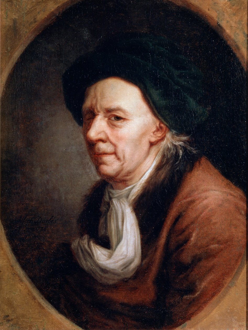 Leonhard Euler matematikus portréja, 1707-1783, 18. századi német festészet alkotó: Joseph Friedrich August Darbes